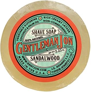 Gentleman Jon Sandalwood Shave Soap; Glycerine 2.25oz