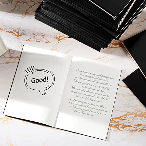 Image of Mimorou 100 Pcs A5 Journals Notebooks Bulk,Black,Blank | Kraft Softcover Small Notebooks 5.5 Inch x 8.3 Inch Notepads with 60 Page 30 Sheet for Writing Sketch Travel Office Supplies