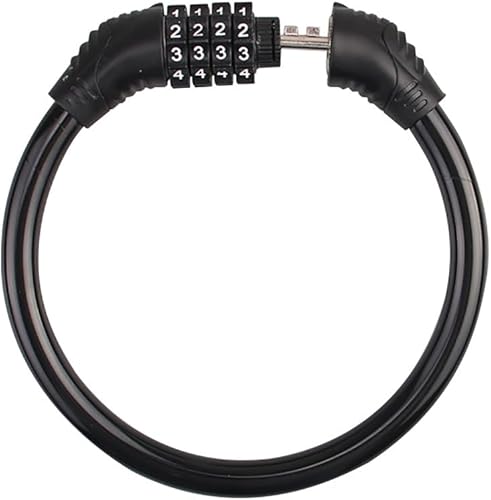 Cerraduras de bicicleta antirrobo fuerte bloqueo de cable seguridad 4 dígitos reiniciable combinación bicicleta contraseña bloqueo u contraseña