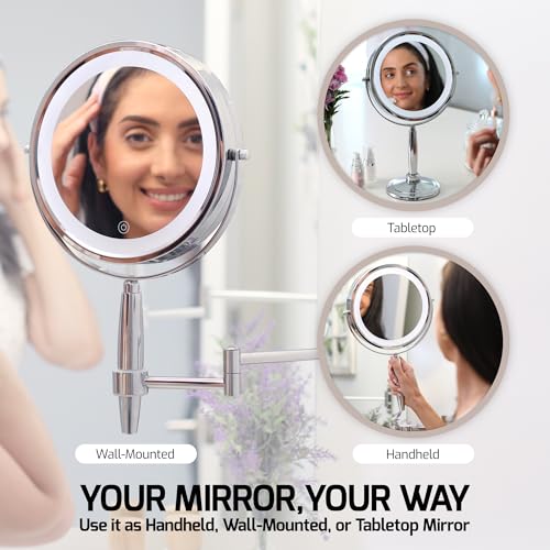 Espejo de Maquillaje Redondo Iluminado 9'' OVENTE miniatura 5