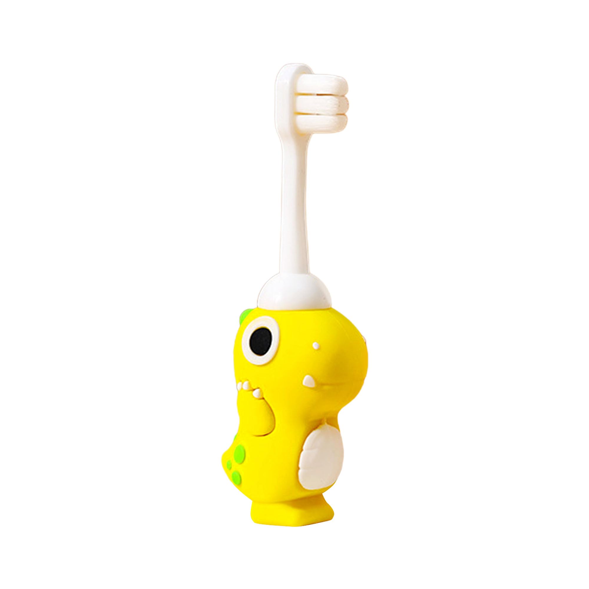 FunBlast Kids Toothbrush – Cute Dino Design Soft Tooth Brush, Extra Microfiber Soft Bristles Toothbrush for 3-6 Years old Children, Manual Toothbrush for Kids (Yellow)-image-36