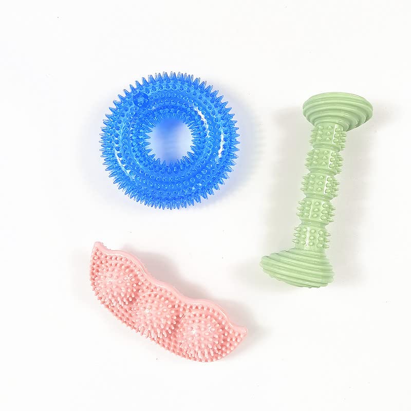 Dog Chew Toys for Puppy Teething, 3Pack 2-8 Months Puppies Teething Toys Soft & Durable Puppy Toys for Cleaning Teeth and Protects Oral Health Both Small Dogs & Medium Dog Suitable