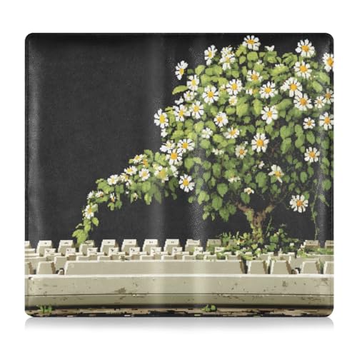 Car Registration and Insurance Holders Keyboard Tree Print, PU Leather for License Documents Cards2