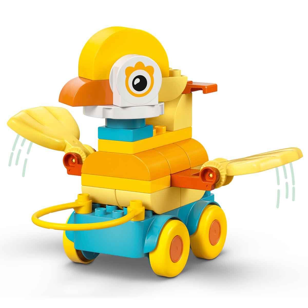 LEGO DUPLO Animali su Ruote 3 in 1 - Gioco Educativo in Mattoncini per Costruire un'Anatra o un Pesce o un Cane Giocattolo con Ruote e Maniglia - Regalo per Bambine e Bambini da 2 Anni in su - 10448