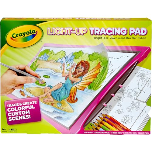 Crayola Light Up Tracing Pad - PINK - BRIGHT LED POWER in an Ultra Thin Tablet