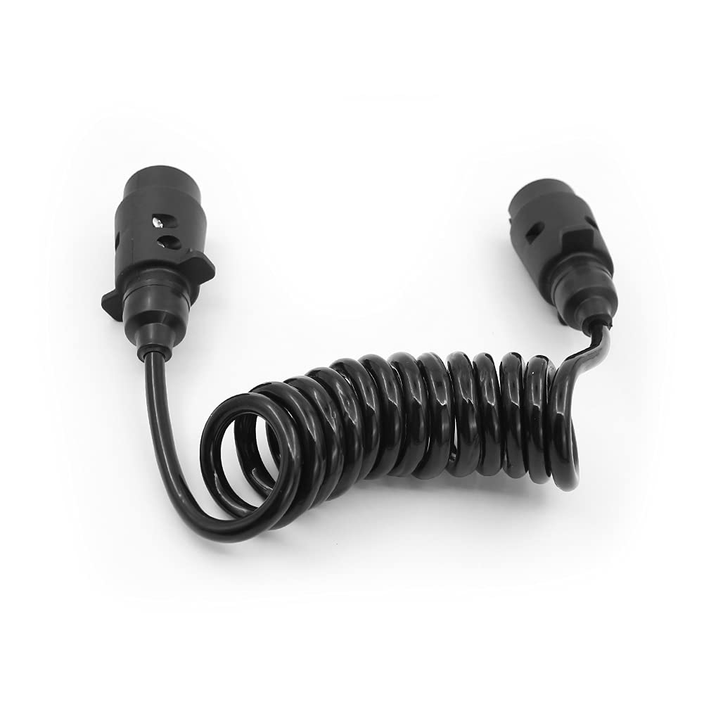 Prolunga per pannello di illuminazione a 7 pin con connettore a presa, cavo adattatore per rimorchio caravan da 2 m per conversione di traino di auto caravan