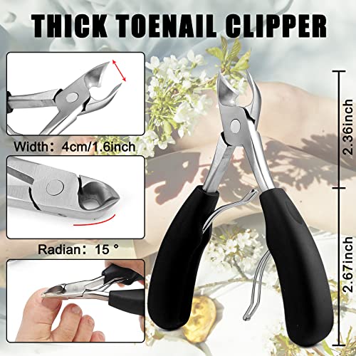 Toenail Clippers, Heavy Duty Nail Clippers for Thick Nails or Ingrown Toenail, Toe Nail Clippers with Easy Grip Rubber Handle for Men Seniors, Sharp Professional Stainless Steel Toenail Trimmer Nipper - Image 7