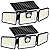 INCX Solar Lights Outdoor with Motion Sensor,Solar Lights for Outside 3 Heads Security Lights,156 LED Flood Light Spotlight, IP65 Waterproof 2 Pack