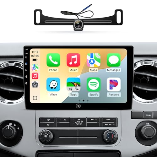 10 Car Radio Stereo for Ford F150 (2004-2008) F250/F350/F450/F550 (2008-2016) E150/E250/E350/Econoline Van (2009-2016) Focus/Fusion (2005-2007) WiFi/Wireless CarPlay/Android Auto Touchscreen GPS