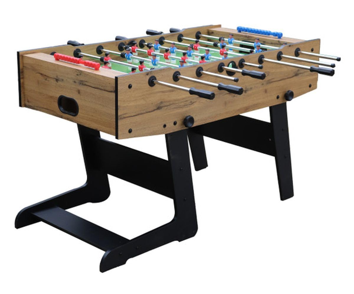Leomark Kickertisch - SpaceFlex - Tischfussball zusammenklappbar, Kicker für Kinder, Tischkicker mit Zubehör, Jugendkicker für Party und Spielzimmer, Höhe: 86 cm, ab 8 Jahren