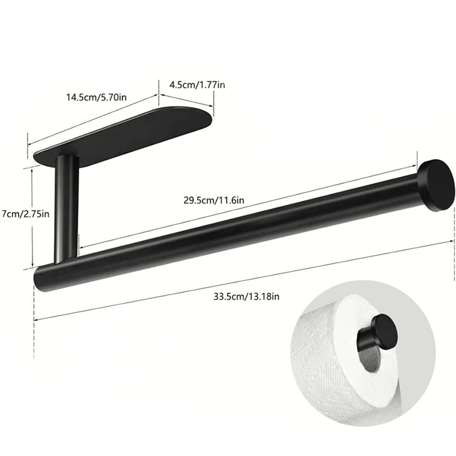 Toiletrolhouder, 304 Roestvrij Staal Geborsteld Goud Toiletrolhouder Zelfklevende Toiletrolhouder Voor Badkamer Keuken Stok Op Muur, Niet Boren,Silver