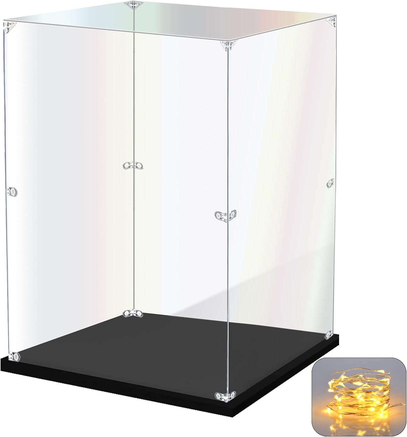 Acrylic Display Case for Collectibles Assemble Clear Acrylic Display Box for Lego Alternative Glass Case for Showcasing Figures Doll Toys Home Storage(10x6x14 inch, 25x15x35 cm) 10 x 6 x 14 inches