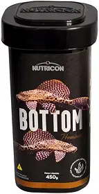 Nutricon: Ração Carnívoros Fundo 450g | Alimento Extrusado com Novo Formato que Afunda | Para Peixes Carnívoros de Fundo de Médio e Grande Porte