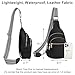 Hionion Small Leather Sling Bags for Women Fashion Crossbody Backpack Purse Sling Crossbody Bags Black