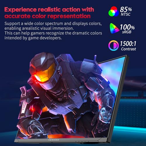 Image of Viewedge 27 inch Gaming Monitor QHD (2560x1440p) 240Hz Computer Monitor, 1ms HDR10 IPS DisplayPort HDMI 2K Vertical Monitor, Wall Mountable Built-in Speakers