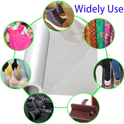 Double Sided Iron On Adhesive Film(12in x 11Yd),Heavy Weight Double-Sided Press-on Patch Heat Melt Fabric Glue Sheet Permanent Fusible Adhesive Sheets,for Crafts, Bags, Home Decoration.