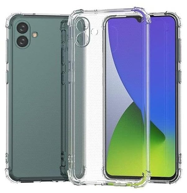 Image of BOXXO Flexible Back Cover for Samsung Galaxy F04 | Back Cover Transparent Clear Shockproof Case Four Corner Protection | Slim Protective Mobile Phone Cover for Samsung Galaxy F04