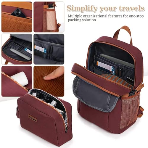 Image of Cobens Carry-on Luggage 22x14x9 Airline Approved, 3 Piece Luggage Sets, Red