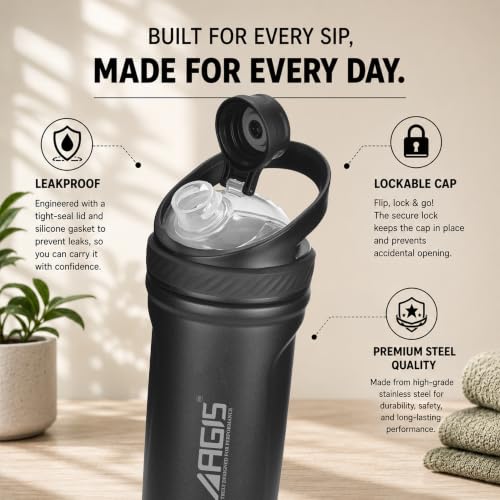 Image of AGIS Blender King Shaker Bottle for Protein Shakes | Leakproof | Bpa-Free