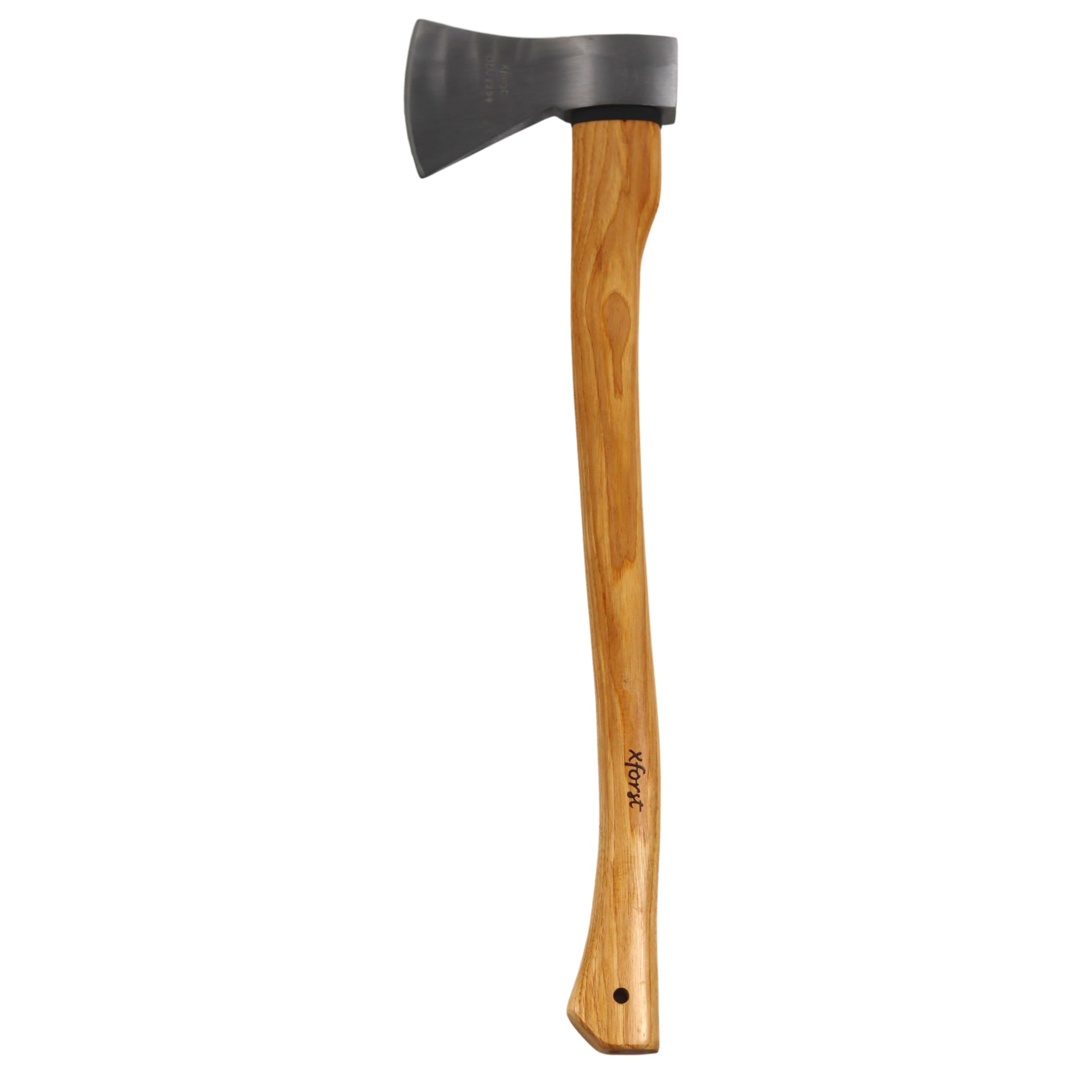Xforst Ascia Spaccalegna X-UW12 – Accetta 70 cm con Manico in Legno di Hickory & Testa in Acciaio Forgiato – 1,65 kg – Conforme DIN 5131 TÜV/GS