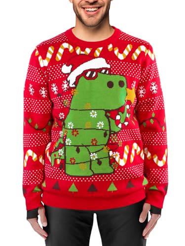 XiaoMoSha Unisex Ugly Sweater Christmas Women Men Holiday Knit Pullover Matching Ugly Christmas Sweater for Men Women Kids