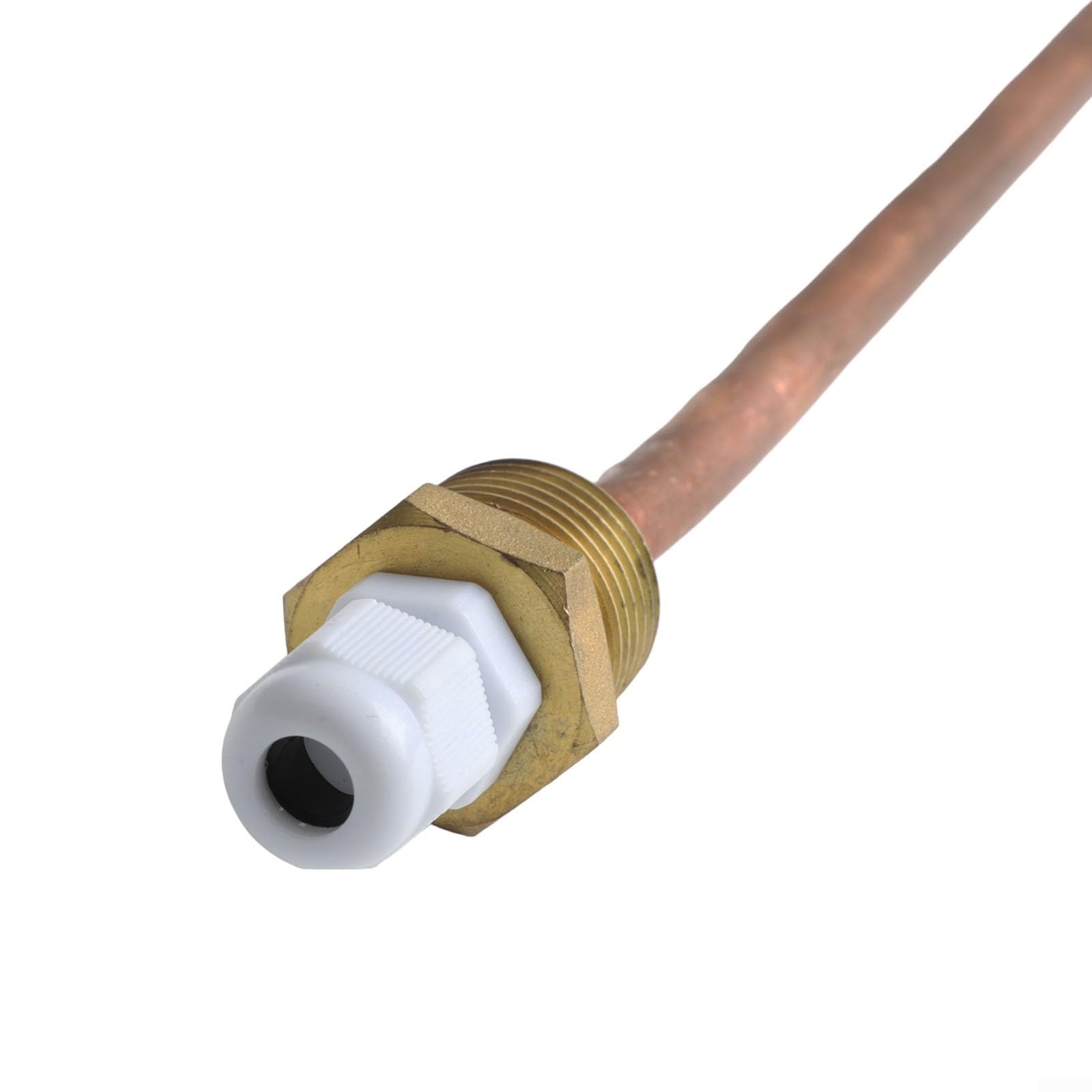 Thermowell en laiton pour capteur de température, pour raccord de tuyau BSP G 1/2", design étanche pour environnements difficiles (250 mm)