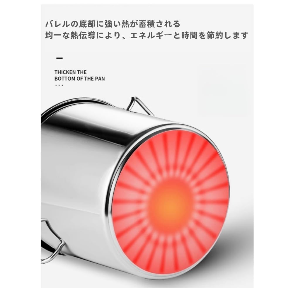 Amazon | KCNN 寸胴鍋 大在庫ポット 縦ポット蓋 201厚の