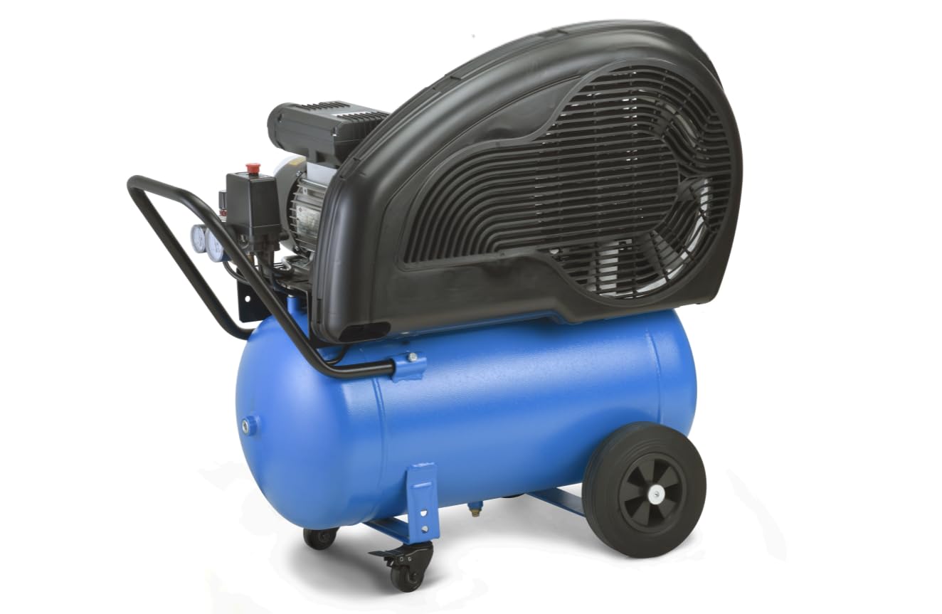 ABAC Compresor de aire A29B 50 CM2 EXP, lubricado con aceite, presión máxima 10 bar, potencia 2 CV, 50 litros