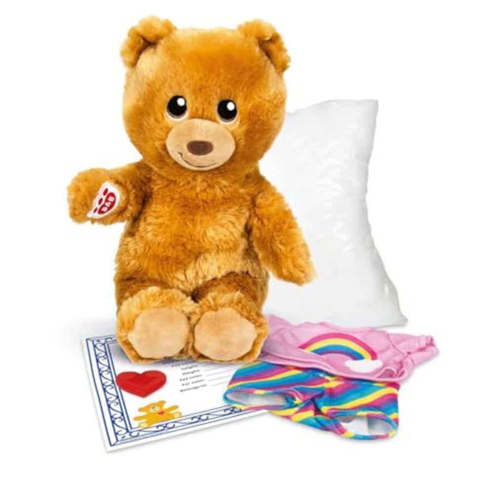 Casdon Build-A-Bear Furtastic Bear & Outfit Set, Light Brown, Ages 3+