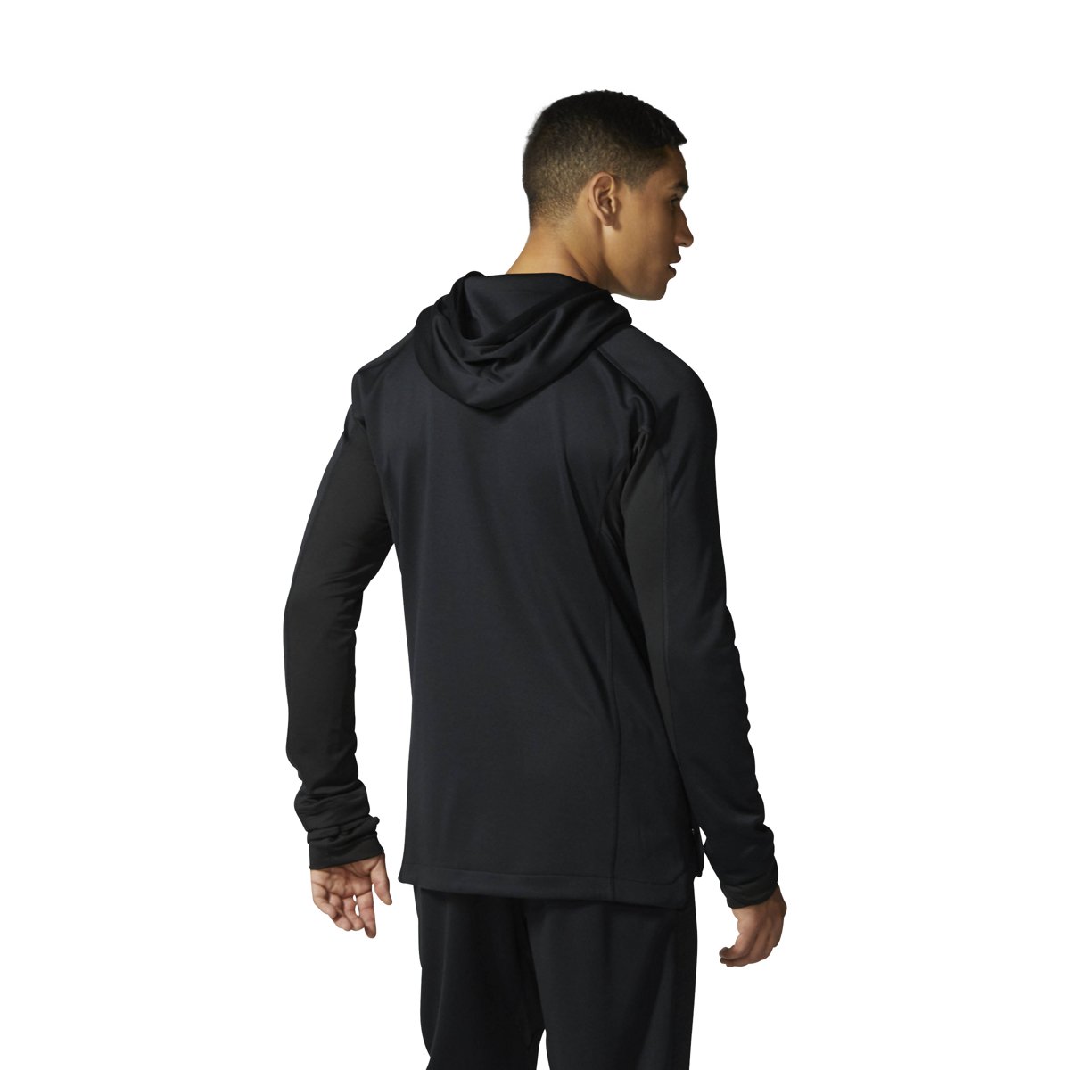 adidas Men's Basketball Long Sleeve Shooter Hoody, Black, Small