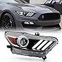 ACANII - For [HID/Xenon Type] 2015-2017 Ford Mustang LED Tube Projector Headlight Headlamp Assembly Right Passenger Side