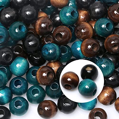 300x Vintage Holzperlen 4mm Braun - Mit Großem Loch Für Makramee & Schmuck