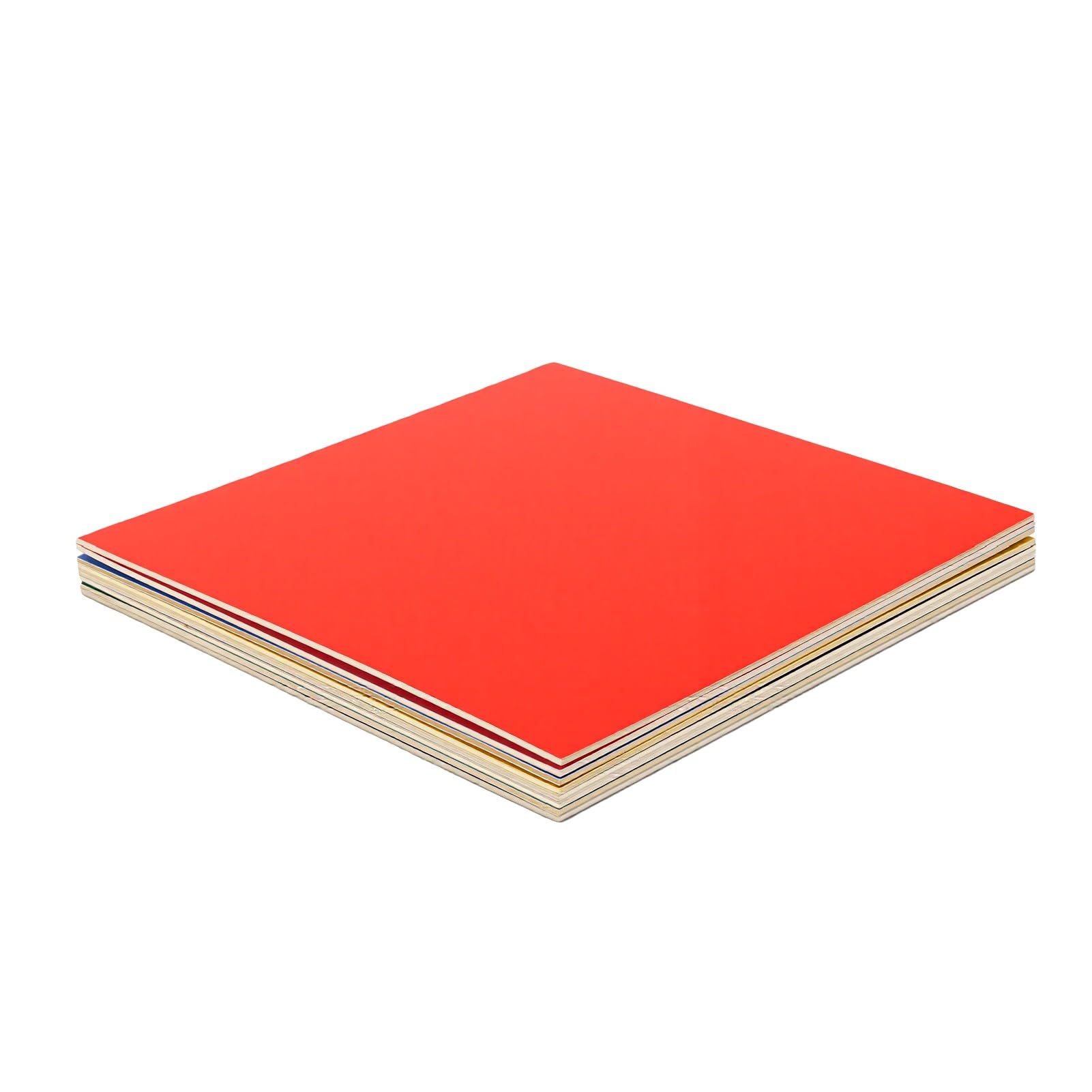 ANGGREK 8 Sztuk Kolorowych Arkuszy Lipy 300x300x3 Mm, Sklejka Dwustronna, do Cięcia, Grawerowania i Rękodzieła, z gładką powłoką na Bazie wody.