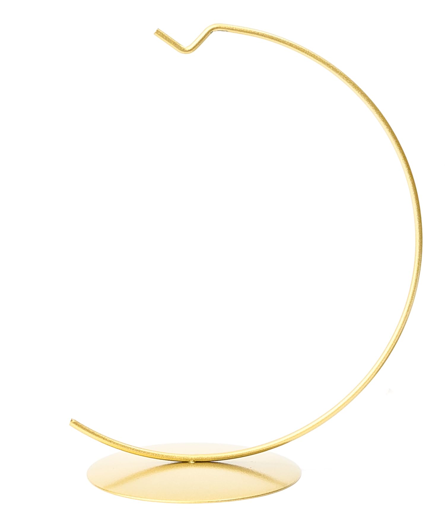 Polish Gallery Glass Ornament Display Stand Holder 8 inch Tall Tabletop Round Hanger Hook for Glass Ball 150mm/6inch Ø Gold