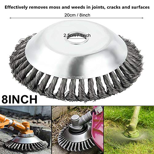 BUKO Tête de rechange universelle pour coupe-herbe à fil de cône noué 150mm, tondeuse à gazon en métal, outils de nettoyage des mauvaises herbes pour débroussailleuse entretien du jardin