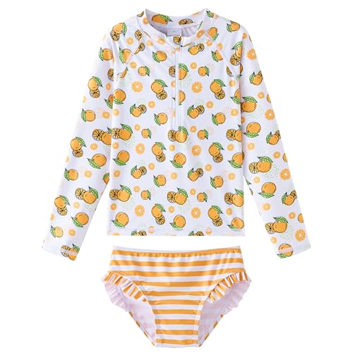 Image of Toddler Girls Swimsuit Rash Guard Sets 2-Piece Bathing Suits UPF 50+ Summer Kids Swimwear 2-7T