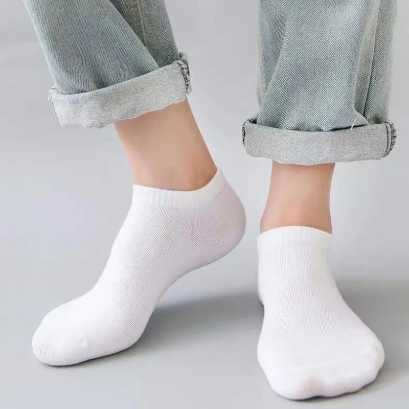 5Pairs Men's Low Cut Socks Breathable Boat Sox Sports Non-slip Ankle Boat Male Invisible Short Sock2