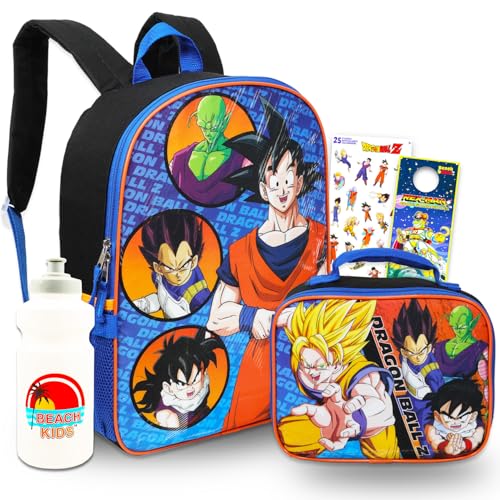 TOEI Animation Dragon Ball Z Backpack with Lunch Box - Bundle with 16
