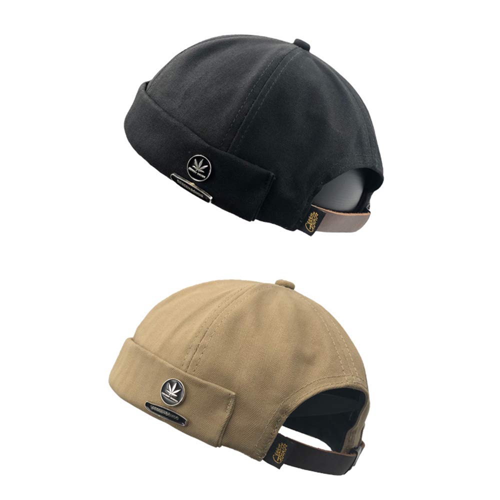 YAMEE Gorra Docker Hombre Docker Hat Mujer Beanie | Gorra de Trabajo Sombrero Docker para Hombre | Gorros portuarios Gorro Estibador Redondo Talla única (56-58cm)