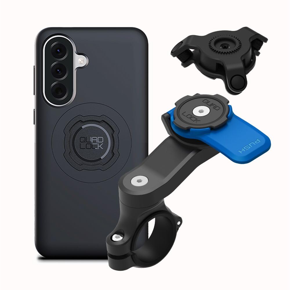 Quad Lock Motorcycle Handlebar Mount Kit with Vibration Dampener and MAG Phone Case for Samsung Galaxy A57