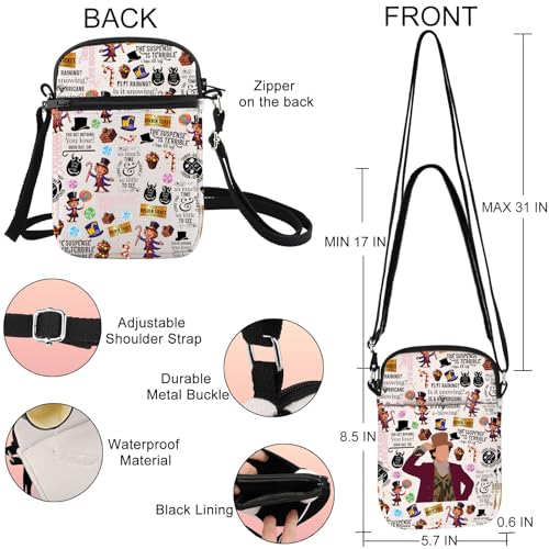 JNIAP Willy Inspired Crossbody Bag Willy Fans Gifts Wonka Chocolate Shoulder Bag Chocolate Factory Gifts2