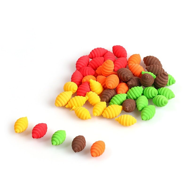 Set de 30 cebos flotantes multicolor para pesca miniatura 7
