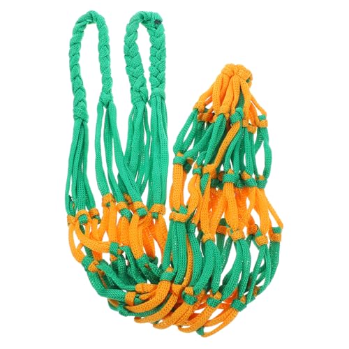 Holibanna 2Pcs Portable Basketball Net Bag Large Capacity Multi Function Sports Carrier with Shoulder Strap for Gym Beach and Recreation Durable Mesh Design