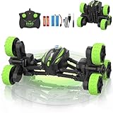 iappadore Remote Control Car, RC Cars Stunt RC Car Toys New Upgraded Transform 6-Tire Flips Car Toys, 360° Rotating, 4WD Rc Drift Truck for Boys Girls Birthday Gift (Green)