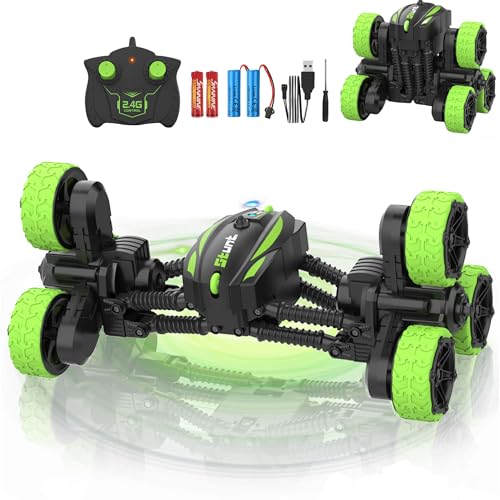 51xxjvhbvql - 2-in-1 Transform RC Cars, 360° Rotation, 2.4GHz Remote Control Stunt Cars Toys, 4WD All-Terrain with 2 Rechargeable Batteries for 5-12 Years Boys Girls Gifts Present