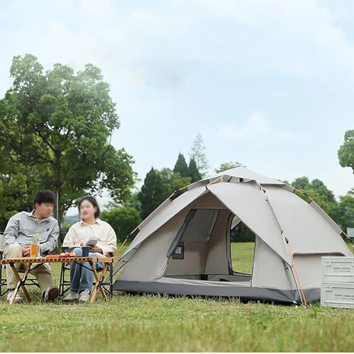 Carpa doble capa plegable automática para camping miniatura 6