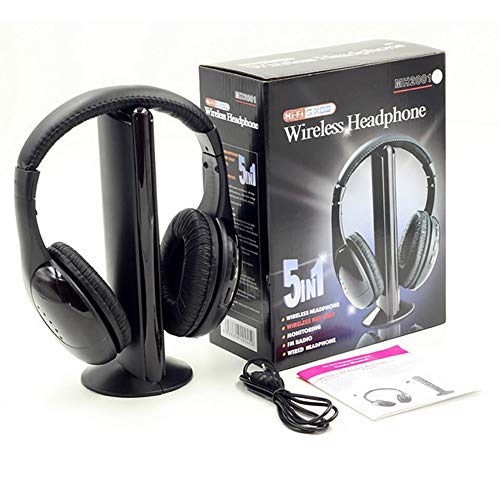 5 in 1 Hi-Fi Wireless Headphones Kabellose Fernseher Funkkopfhörer mit Kabel Funkkopfhörer Digitale Kopfhörer mit 2.4GHz… - Image 7