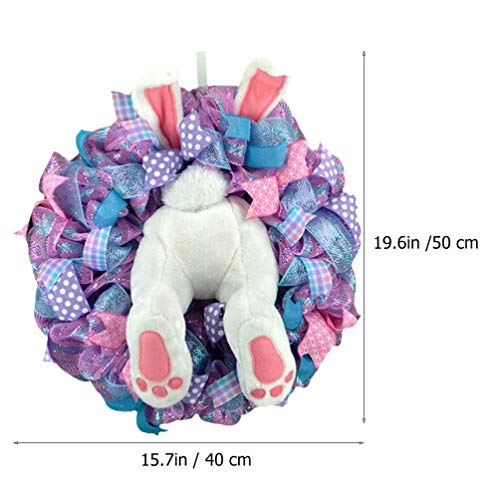 SOIMISS Coelho Engraçado Handmade Grinalda Decorativa Simulação Coroa de Coelho Da Páscoa Decoração