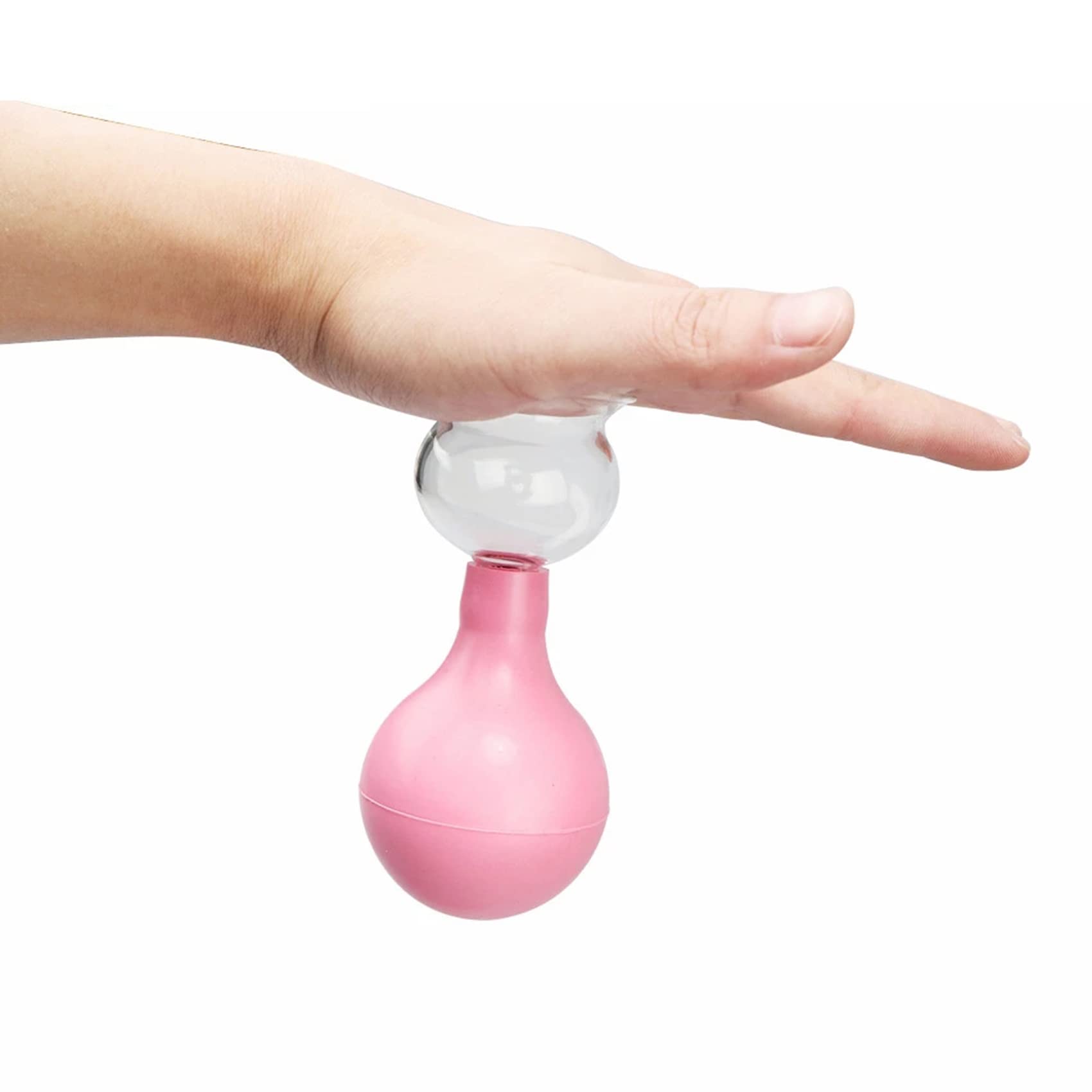 5 Piezas de ventosas de Vidrio con Cabeza de Goma, Juego de Terapia de ventosas, masajeador anticelulítico, masajeador de Espalda, para el Cuidado de la Piel, estrés y Alivio del Dolor