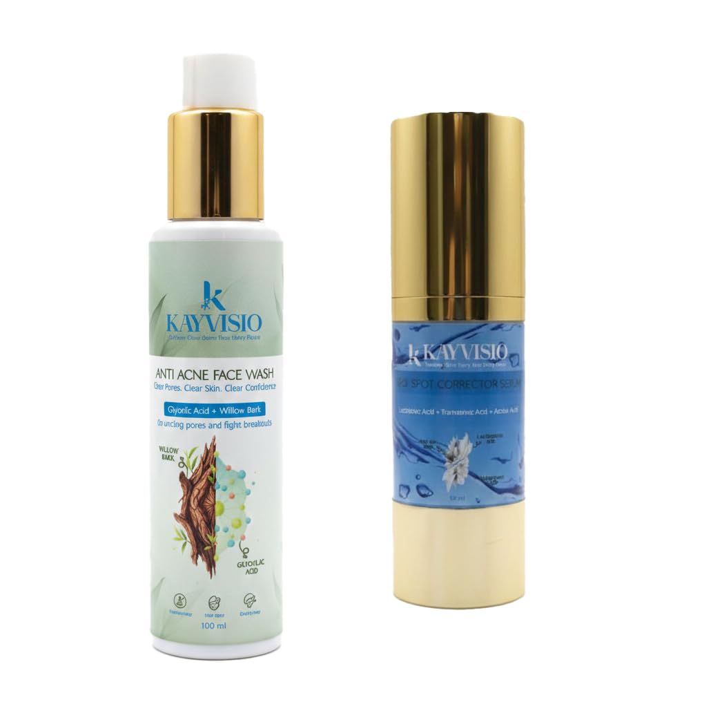 Anti Acne Face Wash 100ml + Dark Spot Corrector Serum 30ml Combo |Even Skin Tone Care | Glow Enhancing Serum for All Skin Types-image-27